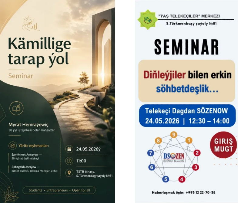 “Ýaş telekeçiler” merkeziniň telekeçilik işi boýunça nobatdaky sapagy geçirilýär.