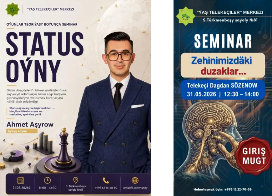 “Ýaş telekeçiler” merkeziniň telekeçilik işi boýunça nobatdaky sapagy geçirilýär.