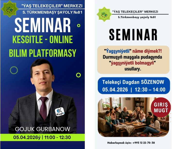 “Ýaş telekeçiler” merkeziniň telekeçilik işi boýunça nobatdaky sapagy geçirilýär.