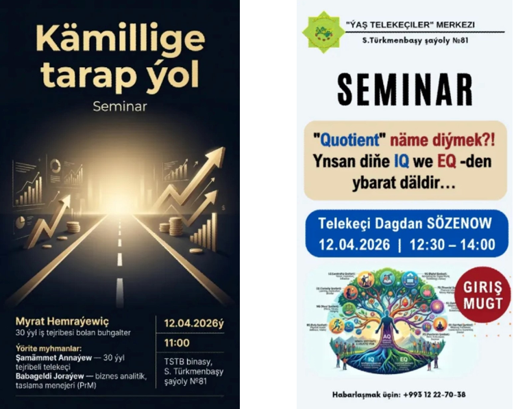 “Ýaş telekeçiler” merkeziniň telekeçilik işi boýunça nobatdaky sapagy geçirilýär.